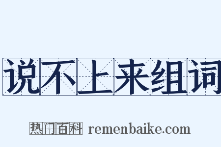 说不上来组词是什么意思的图片